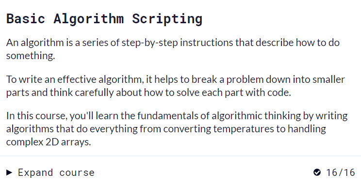 Basic Algorithm Scripting
